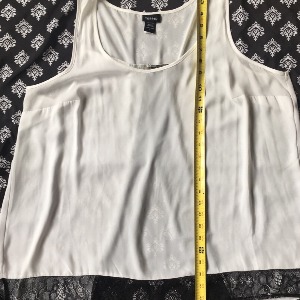 Torrid sheer white top